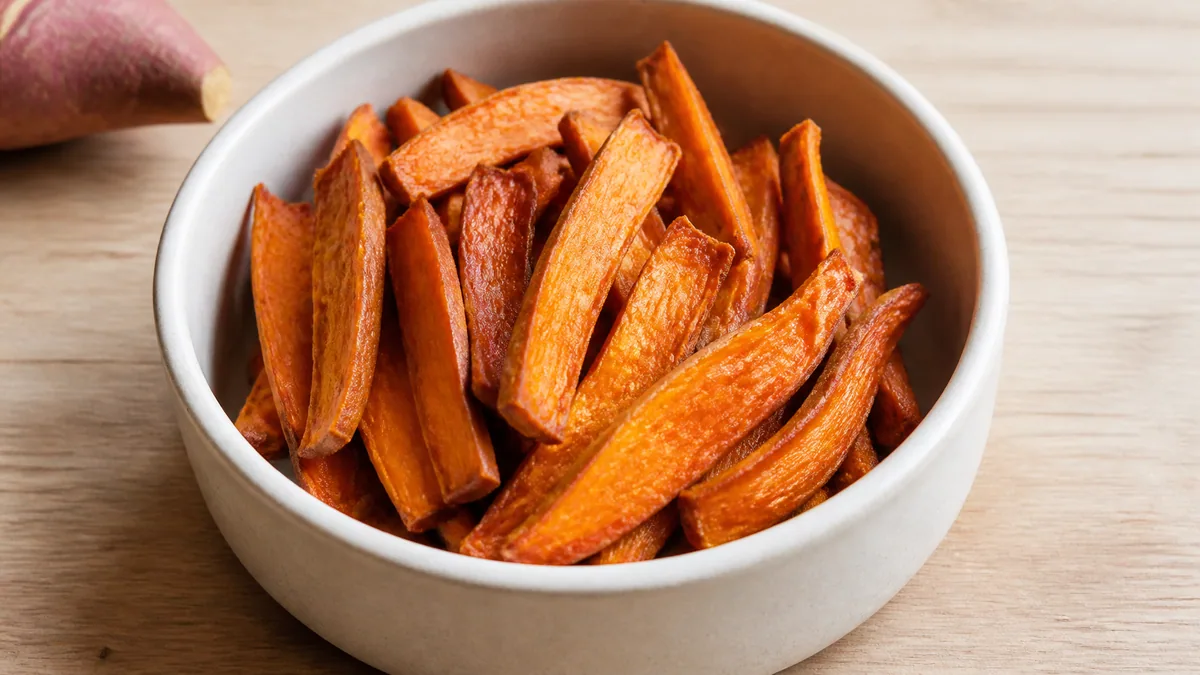Soft sweet-potato pieces